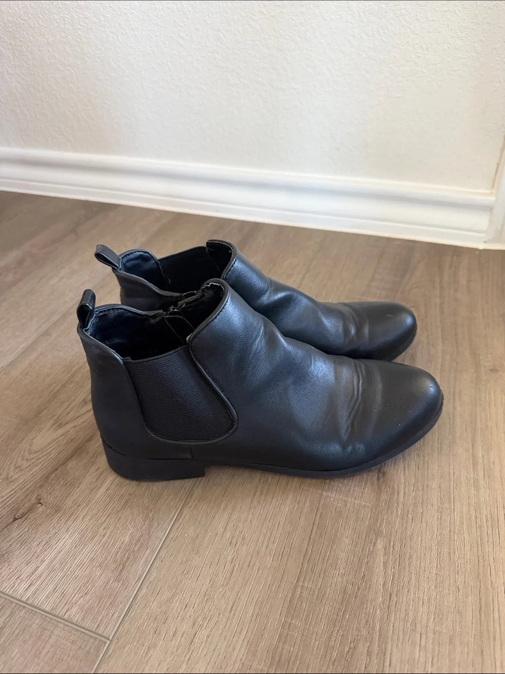 American Rag Black Leather Ankle Booties